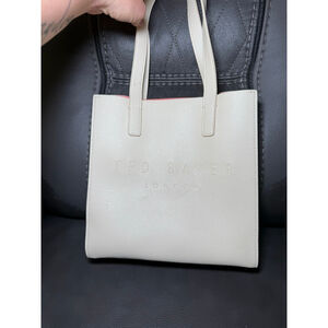 Ted Baker London Small Icon Tote Cream Pink Interior